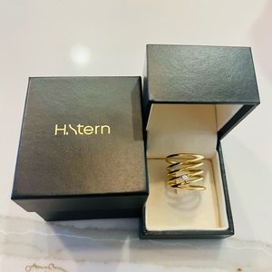 H. Stern Geometric Code Ring 18K Yellow Gold and Diamond